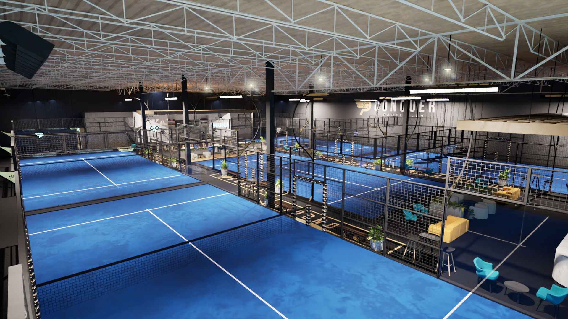 Premium indoor padel facility